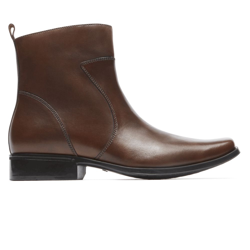 Rockport Men's High Trend Toloni Ankle Boots - Brown - USA (3097AKBTU)